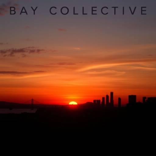 Album artwork for 'City Lights' by The Bay Collective, featuring a silhouetted cityscape at sunset